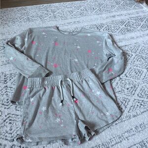 Splendid Girls' Longsleeve Short set Size XL 14-16 Lounge Sleepwear Set